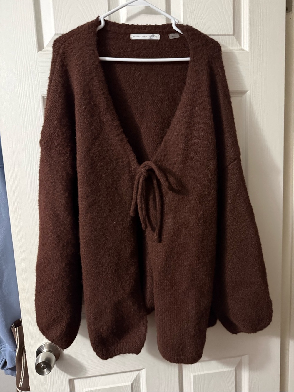 Womens xl Altar’d State Cozy Brown Tie-Front Sweater Cardigan